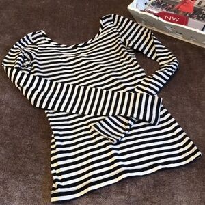 PH8 Black & White long sleeved top with scoop neck